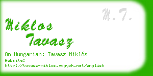 miklos tavasz business card